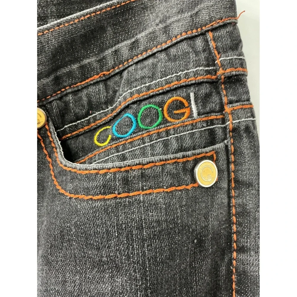 Coogi‎ Jeans Men's 36x34 Black Embroidered Y2K Baggy Streetwear Vintage Hip Hop